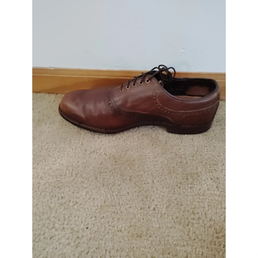 Footjoy Icon Golf Shoes Mens Oxford Wing Tip Cleats 11.5 D Brown Soft Leather***